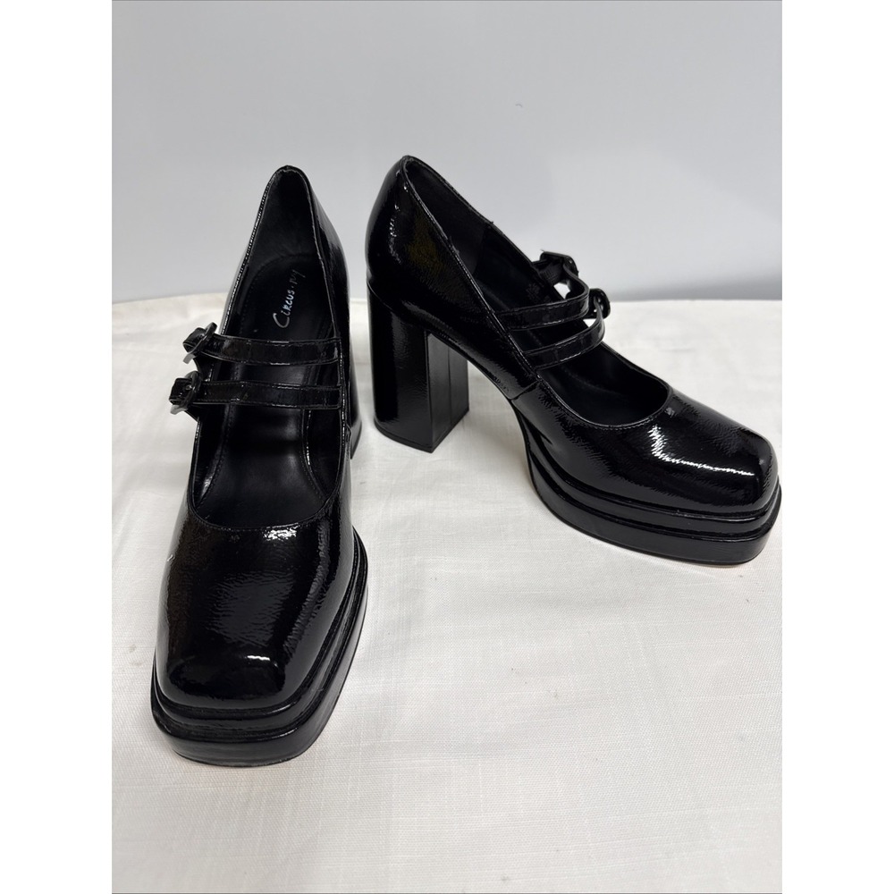 CIRCUS BY‎ SAM EDELMAN Womens Black 1-1/2" Platform Pepper Mary Jane 9.5 M